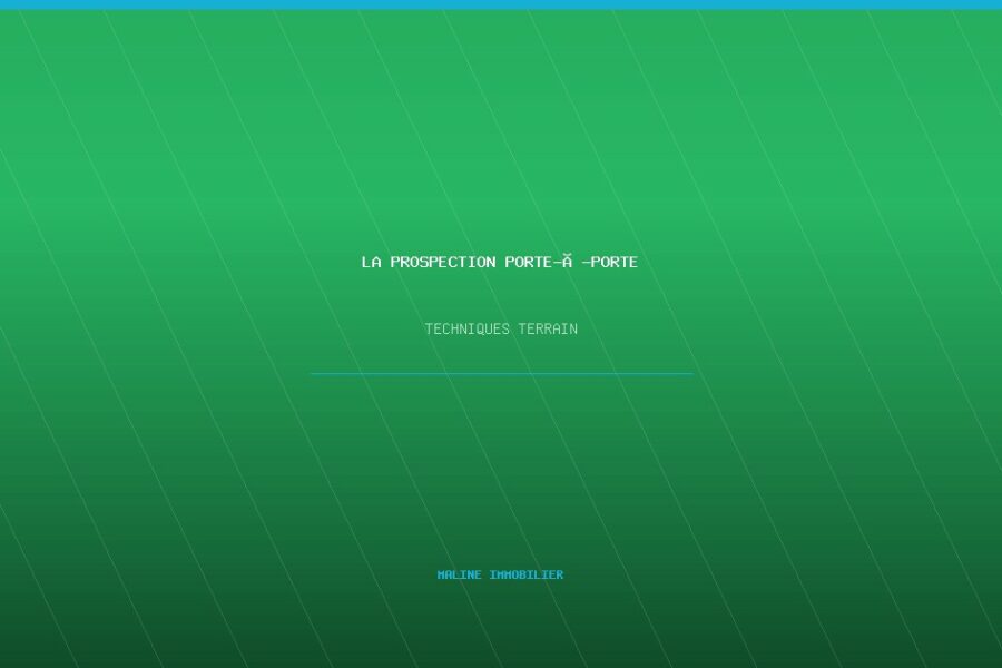 La Prospection Porte-à-Porte - Maline Immobilier